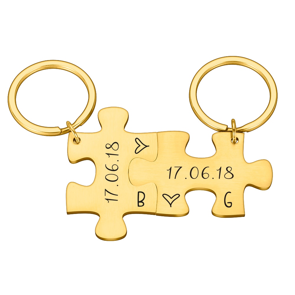 Personalized Keychain Gift, 2 pcs Set