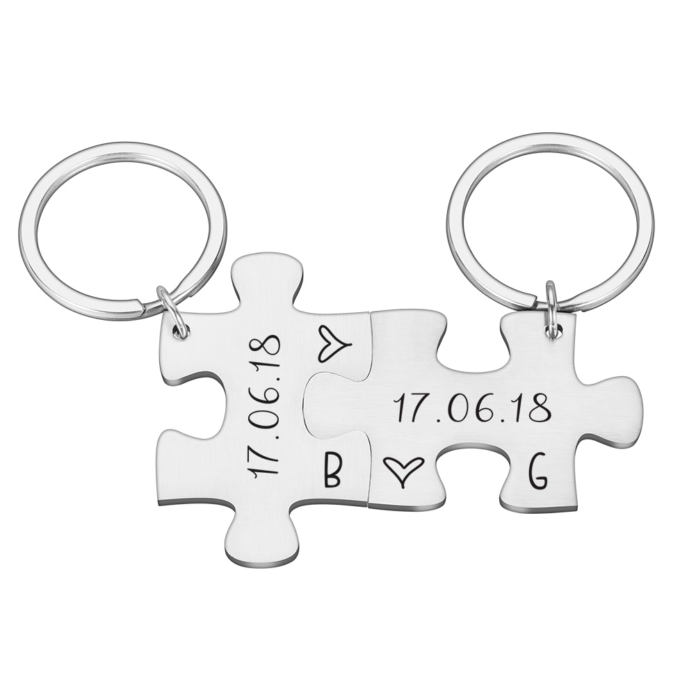 Personalized Keychain Gift, 2 pcs Set