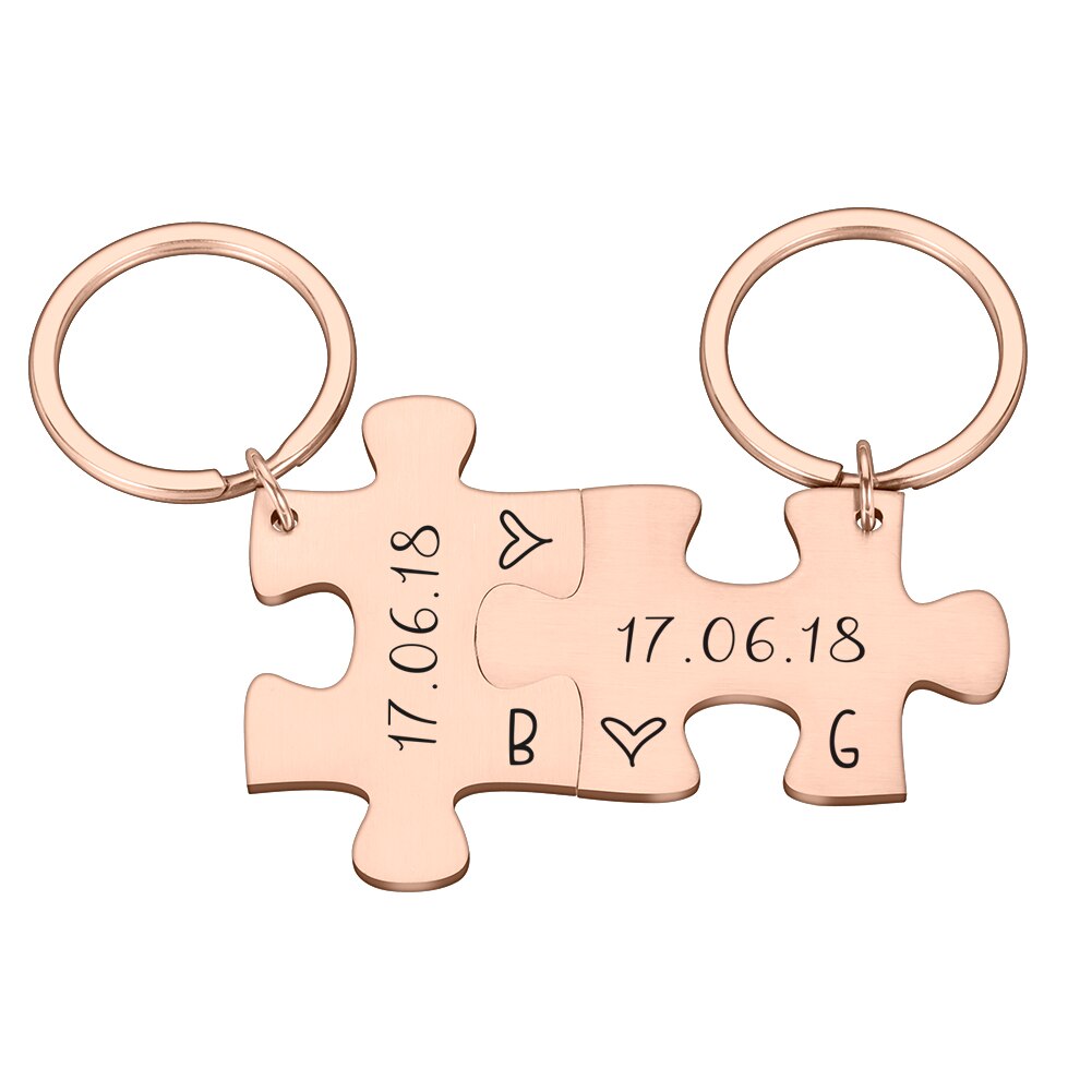 Personalized Keychain Gift, 2 pcs Set