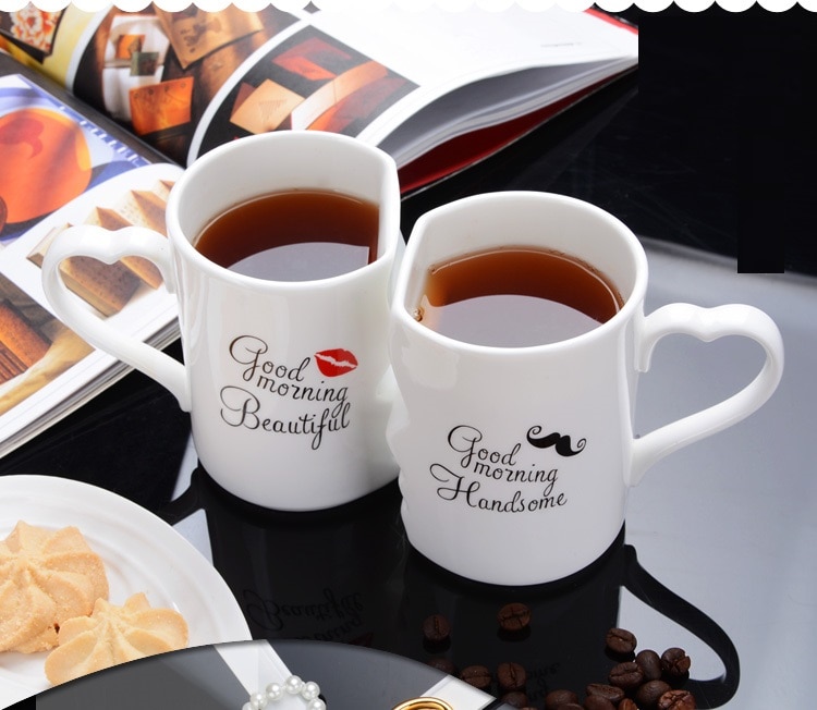 2Pcs/Set Couple Valentine's Day Kiss Mug Gift