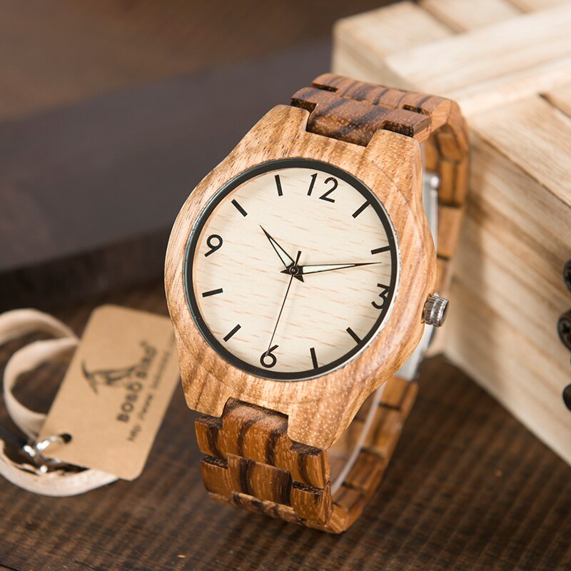 Men's Zebrawood Watch with Gift Box