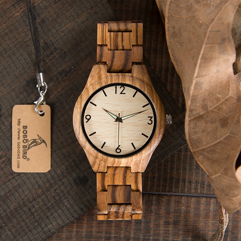 Men's Zebrawood Watch with Gift Box