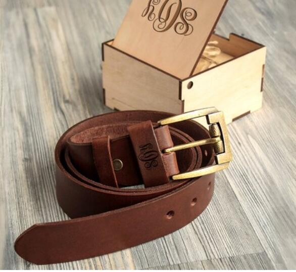 Personalized Leather Belt for Christmas Gift